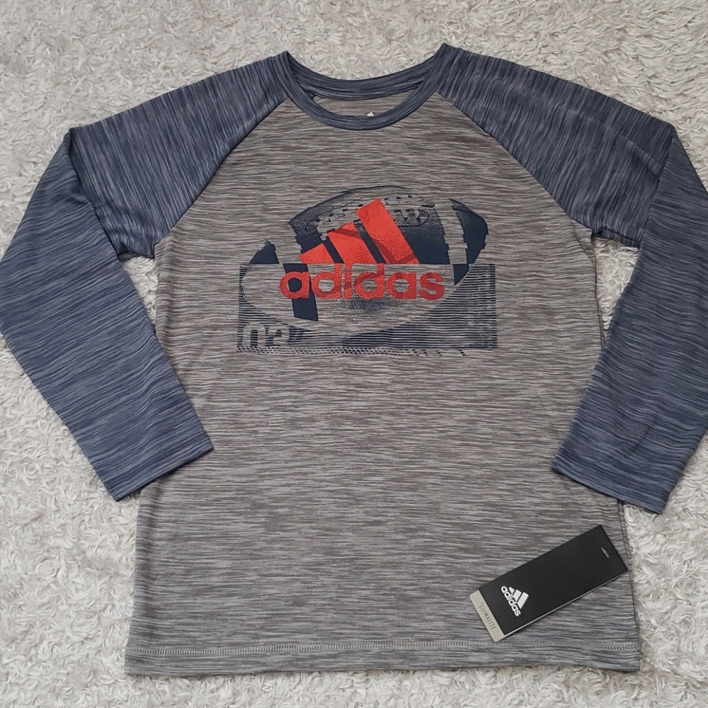 Boy's Adidas Light Weight Moisture Wicking Football Long Sleeves Boy Sz 4